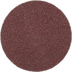 Merit Abrasives - 3" Diam, 36 Grit Aluminum Oxide Adhesive PSA Disc - Very Coarse, Black, Cloth Backing, Flexible - Makers Industrial Supply