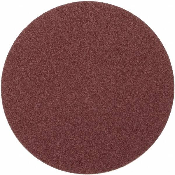 Merit Abrasives - 8" Diam, 40 Grit Aluminum Oxide Adhesive PSA Disc - Very Coarse, Black, Cloth Backing, Flexible - Makers Industrial Supply