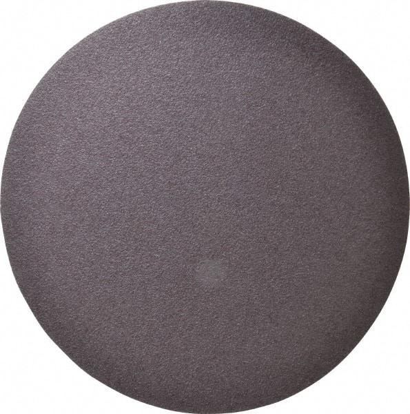 Merit Abrasives - 12" Diam, 36 Grit Aluminum Oxide Adhesive PSA Disc - Very Coarse, Black, Cloth Backing, Flexible - Makers Industrial Supply