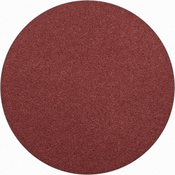 Merit Abrasives - 16" Diam, 40 Grit Aluminum Oxide Adhesive PSA Disc - Very Coarse, Black, Cloth Backing, Flexible - Makers Industrial Supply