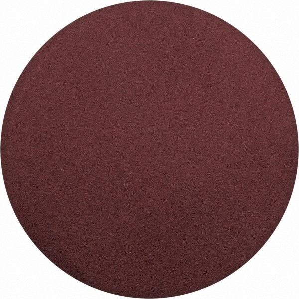 Merit Abrasives - 16" Diam, 120 Grit Aluminum Oxide Adhesive PSA Disc - Medium Grade, Black, Cloth Backing, Flexible, Use with Stationary Disc Sanders - Makers Industrial Supply