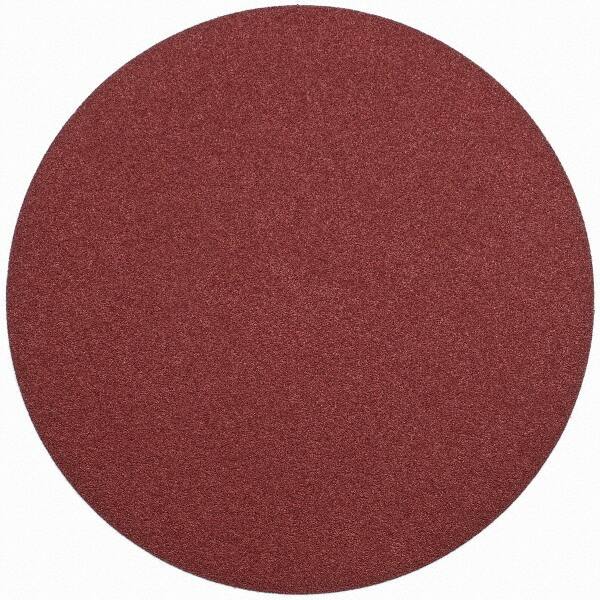 Merit Abrasives - 24" Diam, 36 Grit Aluminum Oxide Adhesive PSA Disc - Very Coarse, Black, Cloth Backing, Flexible - Makers Industrial Supply