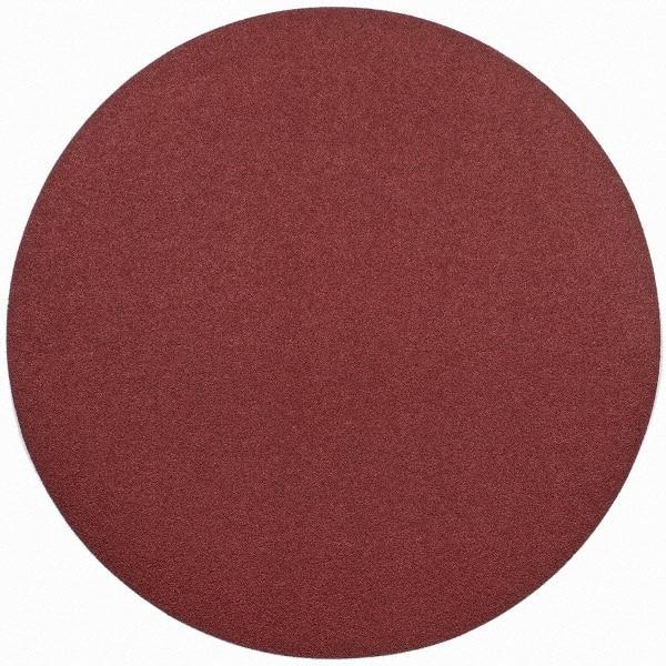 Merit Abrasives - 24" Diam, 50 Grit Aluminum Oxide Adhesive PSA Disc - Coarse Grade, Black, Cloth Backing, Flexible, Use with Stationary Disc Sanders - Makers Industrial Supply