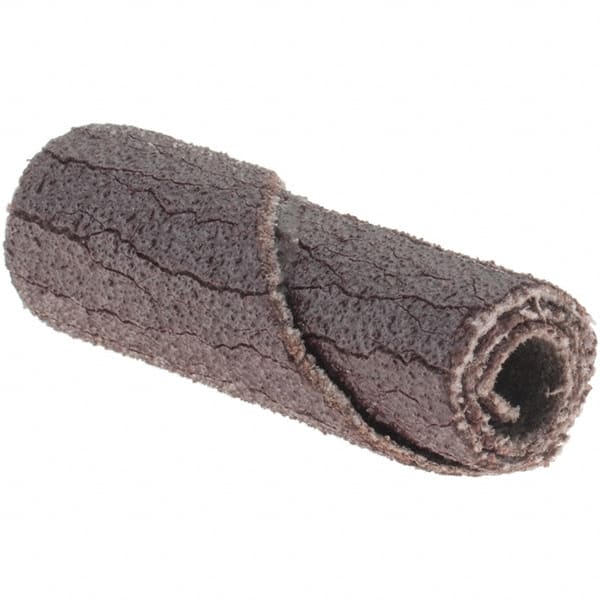 Merit Abrasives - 5/16" Max Roll Diam x 1" OAL, 120 Grit Aluminum Oxide Straight Cartridge Roll - 1/8" Pilot Hole Diam, Fine Grade - Makers Industrial Supply