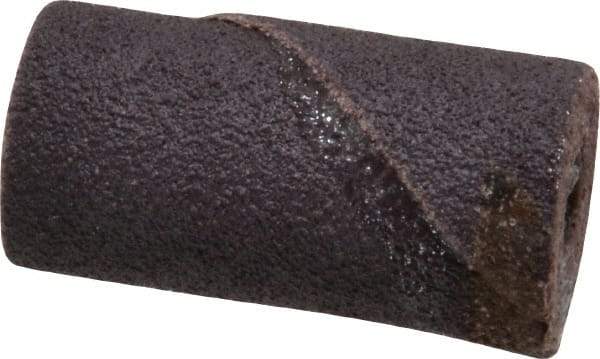 Merit Abrasives - 3/4" Max Roll Diam x 1-1/2" OAL, 80 Grit Aluminum Oxide Straight Cartridge Roll - 1/4" Pilot Hole Diam, Medium Grade - Makers Industrial Supply