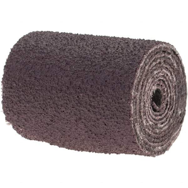 Merit Abrasives - 3/4" Max Roll Diam x 1" OAL, 80 Grit Aluminum Oxide Straight Cartridge Roll - 1/8" Pilot Hole Diam, Medium Grade - Makers Industrial Supply