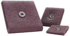 Merit Abrasives - 120 Grit, Fine Grade, Aluminum Oxide Square Pad - 3" Long x 3" Wide x 1/4" Thick, 12,000 Max RPM - Makers Industrial Supply