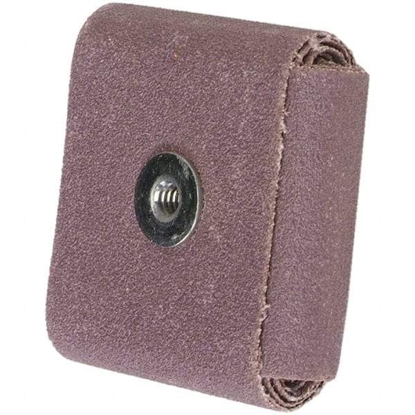 Merit Abrasives - 80 Grit, Medium Grade, Aluminum Oxide Square Pad - 2" Long x 2" Wide x 3/4" Thick - Makers Industrial Supply