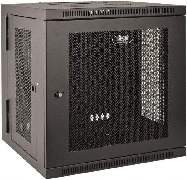 Tripp-Lite - 23.63" Overall Width x 10" Rack Height x 21.63" Overall Depth Data Cable Enclosure - 200 Lb Capacity, Black - Makers Industrial Supply