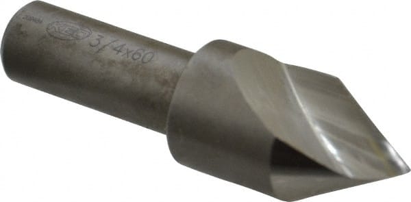 Keo - 3/4" Head Diam, 1/2" Shank Diam, 1 Flute 60° High Speed Steel Countersink - Makers Industrial Supply