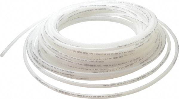 Parker - 10mm OD, 100' Long, Polyethylene Tube - Natural, -80 to 150°F - Makers Industrial Supply