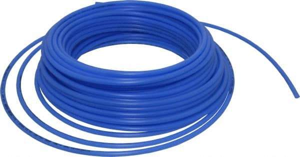 Parker - 11/64" ID x 1/4" OD, 0.04" Wall Thickness, 100' Long, Polyethylene Tube - Blue, 120 Max psi, -80 to 150°F - Makers Industrial Supply