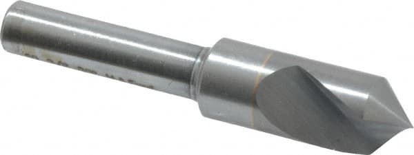 M.A. Ford - 3/8" Head Diam, 1/4" Shank Diam, 1 Flute 90° Solid Carbide Countersink - Bright Finish, 2" OAL, 0.06" Nose Diam, Single End, Straight Shank, Right Hand Cut - Makers Industrial Supply