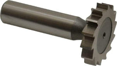 Keo - 1-1/4" Diam x 1/4" Face Width, High Speed Steel, 14 Teeth, Shank Connection Woodruff Keyseat Cutter - Uncoated, 2-1/4" OAL x 1/2" Shank, Straight Teeth, ANSI 810, Old Standard 21 - Makers Industrial Supply