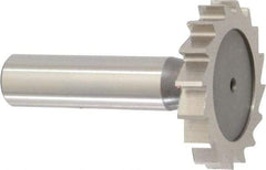 Keo - 1-1/2" Diam x 1/4" Face Width, High Speed Steel, 16 Teeth, Shank Connection Woodruff Keyseat Cutter - Uncoated, 2-1/4" OAL x 1/2" Shank, Straight Teeth, ANSI 812, Old Standard 24 - Makers Industrial Supply