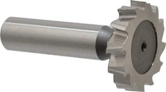 Keo - 1-1/4" Diam x 1/4" Face Width, High Speed Steel, 12 Teeth, Shank Connection Woodruff Keyseat Cutter - Uncoated, 2-1/4" OAL x 1/2" Shank, Staggered Teeth, ANSI 810, Old Standard 21 - Makers Industrial Supply