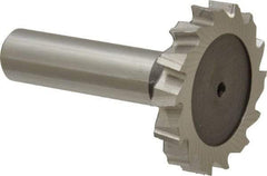 Keo - 1-1/2" Diam x 1/4" Face Width, High Speed Steel, 14 Teeth, Shank Connection Woodruff Keyseat Cutter - Uncoated, 2-1/4" OAL x 1/2" Shank, Staggered Teeth, ANSI 812, Old Standard 24 - Makers Industrial Supply