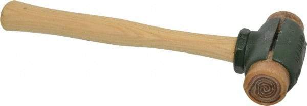 Garland - 2 Lb Head 1-1/2" Face Rawhide Split Head Hammer - 12-1/2" OAL, Wood Handle - Makers Industrial Supply