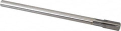 Made in USA - 17/32" Diam, 7/16" Max Diam Straight Shank, 1" Flute Length, Machine Expansion Reamer - Straight Flute, 8" OAL, Right Hand Cut, 6 Flutes, High Speed Steel, Bright Finish - Makers Industrial Supply