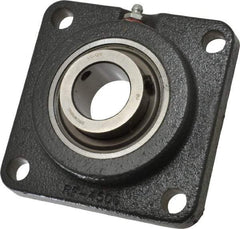 Browning - 1-1/4" ID, 4-5/8" OAL x 4-5/8" OAH 4-Bolt Flange - 3,493 Lb Static Cap, 5,782 Lb Dyn Cap, 3-5/8" Btw Mnt Hole Ctrs, Cast Iron - Makers Industrial Supply