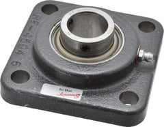 Browning - 1" ID, 3-3/4" OAL x 3-3/4" OAH 4-Bolt Flange - 1,651 Lb Static Cap, 2,801 Lb Dyn Cap, 2-3/4" Btw Mnt Hole Ctrs, Cast Iron - Makers Industrial Supply