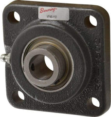 Browning - 3/4" ID, 3-3/8" OAL x 3-3/8" OAH 4-Bolt Flange - 1,444 Lb Static Cap, 2,611 Lb Dyn Cap, 2-1/2" Btw Mnt Hole Ctrs, Cast Iron - Makers Industrial Supply