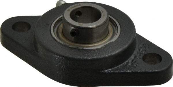 Browning - 5/8" ID, 3-7/8" OAL x 2-1/8" OAH 2-Bolt Flange - 1,444 Lb Static Cap, 2,611 Lb Dyn Cap, 3" Btw Mnt Hole Ctrs, Cast Iron - Makers Industrial Supply