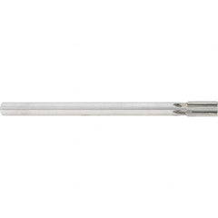 Made in USA - 5/8" Diam, 9/16" Max Diam Straight Shank, 1-1/4" Flute Length, Machine Expansion Reamer - Straight Flute, 9" OAL, Right Hand Cut, 6 Flutes, Carbide-Tipped, Bright Finish - Makers Industrial Supply