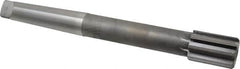 Made in USA - 1-1/2" Diam, 4MT Morse Taper Shank, 2-1/8" Flute Length, Machine Expansion Reamer - Straight Flute, 12-1/2" OAL, Right Hand Cut, 8 Flutes, Carbide-Tipped, Bright Finish - Makers Industrial Supply