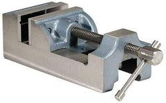 Palmgren - 3" Jaw Opening Capacity x 1-1/2" Throat Depth, Horizontal Drill Press Vise - 2-7/16" Wide Jaw, Stationary Base, Standard Speed, 7-1/2" OAL x 2-9/16" Overall Height, Cast Iron - Makers Industrial Supply