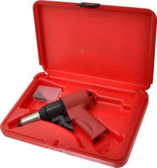 HUCK - 1/8 to 1/4" Pneumatic Rivet Tool Kit - Includes Riveter, 4 Nose Pieces - Makers Industrial Supply