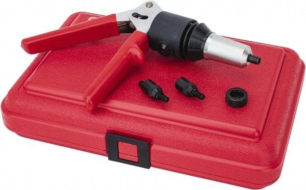 HUCK - #8 to 3/8" Manual Rivet Nut Tool Kit - Includes Nutsetter, 2 Pullup Studs, 2 Driving Anvils - Makers Industrial Supply