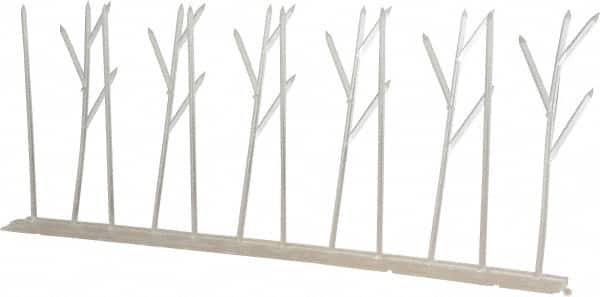 Bird-X - Plastic Bird Spikes - 4-1/2 Inch High x 2-1/4 Inch Wide x 10 Ft. Long x 0.5 Inch Thick - Makers Industrial Supply