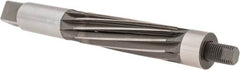 Made in USA - 1-3/8" Reamer Diam, Straight Shank, 4-9/16" Flute Length, Hand Expansion Reamer - Spiral Flute, 10-1/2" OAL, Left Hand Spiral, Right Hand Cut, 10 Flutes, High Speed Steel - Makers Industrial Supply