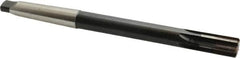 Made in USA - 11/16" Diam, 9/16" Max Diam 2MT Morse Taper Shank, 1-1/4" Flute Length, Machine Expansion Reamer - Straight Flute, 9" OAL, Right Hand Cut, 6 Flutes, High Speed Steel, Bright Finish - Makers Industrial Supply