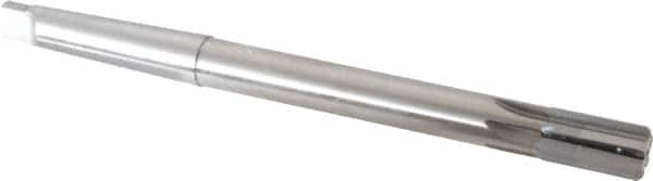 Made in USA - 23/32" Diam, 9/16" Max Diam 2MT Morse Taper Shank, 1-1/4" Flute Length, Machine Expansion Reamer - Straight Flute, 9" OAL, Right Hand Cut, 6 Flutes, High Speed Steel, Bright Finish - Makers Industrial Supply