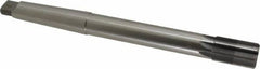 Made in USA - 1" Diam, 7/8" Max Diam 3MT Morse Taper Shank, 1-5/8" Flute Length, Machine Expansion Reamer - Straight Flute, 10-1/2" OAL, Right Hand Cut, 8 Flutes, High Speed Steel, Bright Finish - Makers Industrial Supply