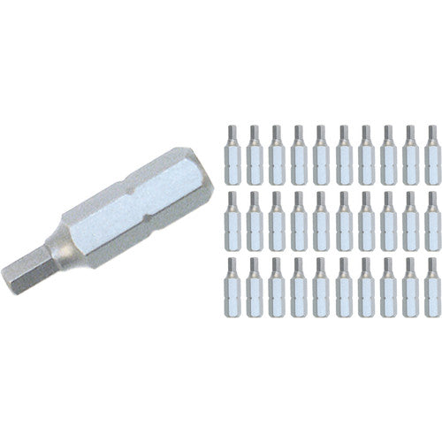 Hex Contractor Grade Insert Bit 3.0mm × 25mm (30 Piece Bulk Pack) - Makers Industrial Supply