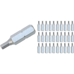 Hex Contractor Grade Insert Bit 3.0mm × 25mm (30 Piece Bulk Pack) - Makers Industrial Supply