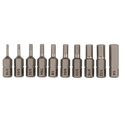 10PC HEX INSERT BIT SET - Makers Industrial Supply