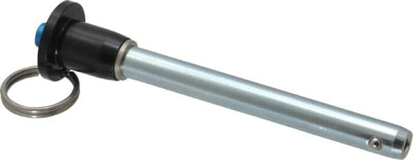 Gibraltar - 5/16" Diam, 2-1/2" Usable Length, Button Handle, Quick Release Pin - Grade 4130 Steel, Zinc-Plated Finish - Makers Industrial Supply