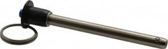 Gibraltar - 5/16" Diam, 3" Usable Length, Button Handle, Quick Release Pin - Grade 304 Stainless Steel, Bright Finish - Makers Industrial Supply