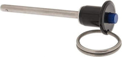 Gibraltar - 3/16" Diam, 2" Usable Length, Button Handle, Quick Release Pin - Grade 17-4 Stainless Steel, Bright Finish - Makers Industrial Supply