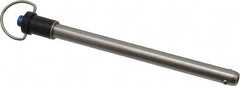 Gibraltar - 3/8" Diam, 4-1/2" Usable Length, Ring Handle, Quick Release Pin - Grade 17-4 Stainless Steel, Bright Finish - Makers Industrial Supply