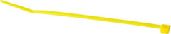 Made in USA - 4-1/8" Long Yellow Nylon Standard Cable Tie - Makers Industrial Supply