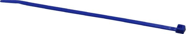 Made in USA - 5.84" Long Blue Nylon Standard Cable Tie - 40 Lb Tensile Strength, 1.24mm Thick, 36.42mm Max Bundle Diam - Makers Industrial Supply