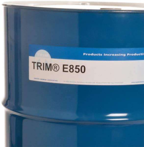 Master Fluid Solutions - Trim E850, 54 Gal Drum Cutting & Grinding Fluid - Water Soluble, For Cutting, Grinding - Makers Industrial Supply