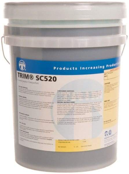 Master Fluid Solutions - Trim SC520, 5 Gal Pail Cutting & Grinding Fluid - Semisynthetic, For CNC Turning, Drilling, Milling, Sawing - Makers Industrial Supply