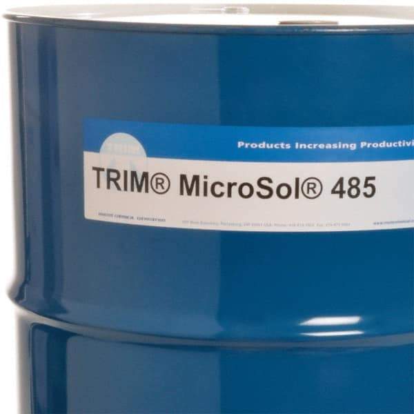 Master Fluid Solutions - Trim MicroSol 485, 54 Gal Drum Cutting & Grinding Fluid - Semisynthetic, For Machining - Makers Industrial Supply