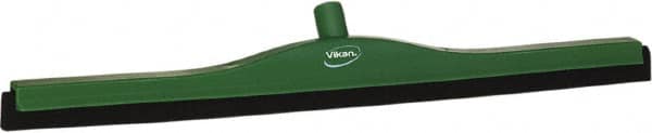 Vikan - 28" Foam Rubber Blade Bench Squeegee - Double Edge, Green, Plastic Holder - Makers Industrial Supply